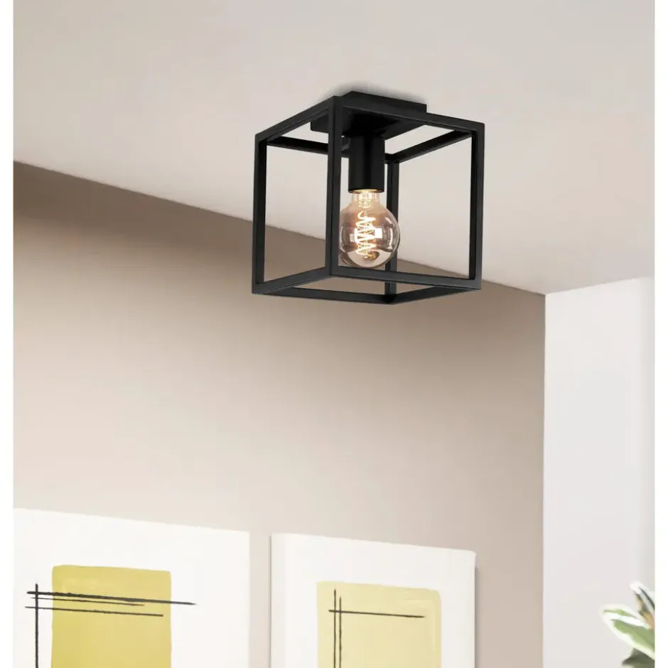 EGLO Eldrick Plafondlamp - E27 - 20 cm - Zwart