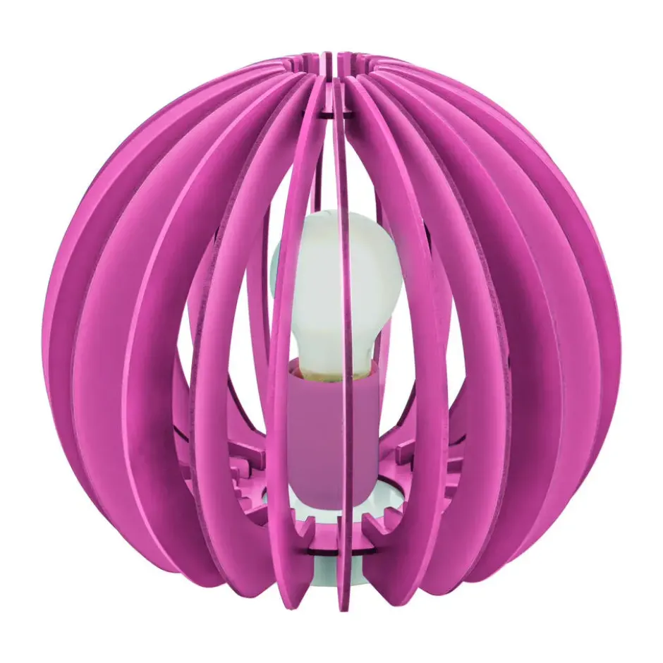 EGLO Fabella Tafellamp - E27 - Hout - Wit/Roze