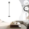 EGLO Fiorana Vloerlamp - E14 - Hoogte 140,5 cm - Zwart/Cappucino/Goud