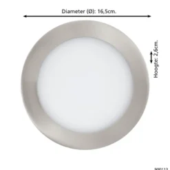 EGLO Fueva-Z Inbouwlamp - LED - Ø 10.2 cm - Nikkelmat