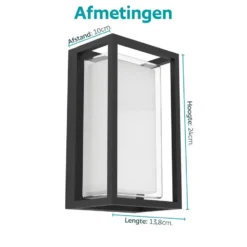 EGLO Genovese Wandlamp buiten - LED - Zwart