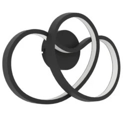 EGLO Gianella Wandlamp - LED - Aluminium/Kunststof - Zwart/Wit