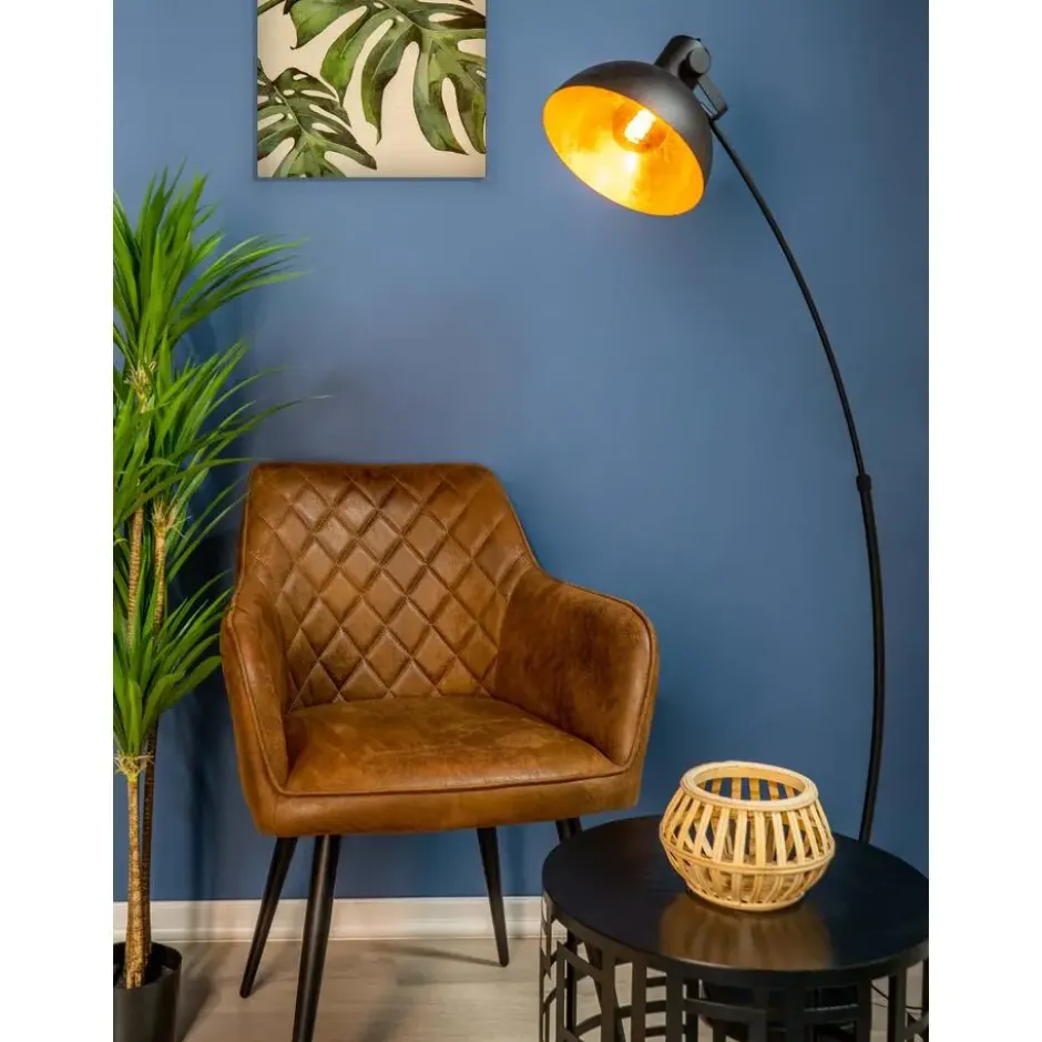 EGLO Jaafra Vloerlamp - E27 - 158 cm - Zwart, Goud