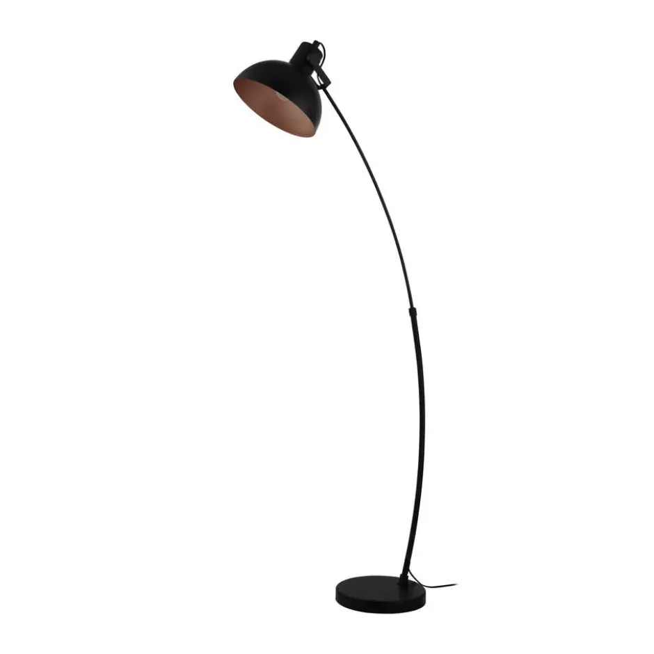 EGLO Jaafra Vloerlamp - E27 - 158 cm - Zwart/Koper