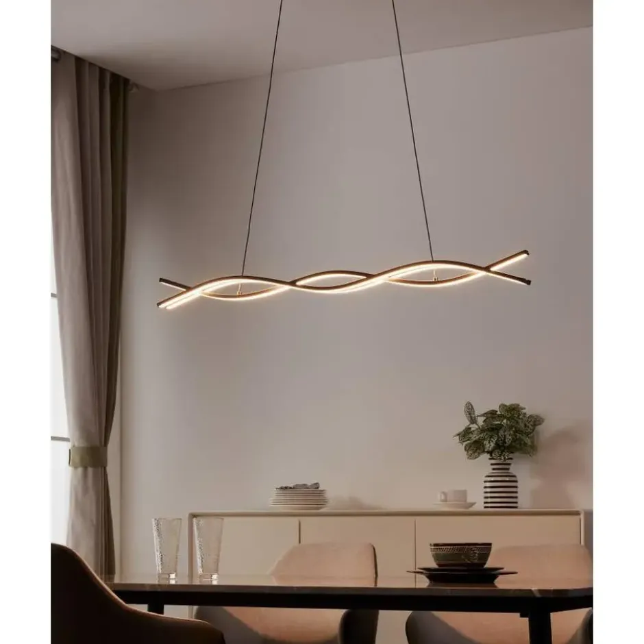 EGLO Lasana 3 Hanglamp - LED - 98,5 cm - Zwart/Wit