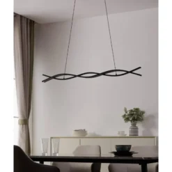 EGLO Lasana 3 Hanglamp - LED - 98,5 cm - Zwart/Wit