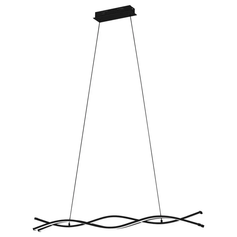 EGLO Lasana 3 Hanglamp - LED - 98,5 cm - Zwart/Wit