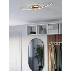 EGLO Lungolago Plafonnière - LED - Kunststof - Brons/Wit