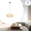 EGLO Marford Hanglamp - E27 - Ø 50 cm - Zwart/Natuur/Raffia