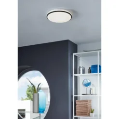 EGLO Margidore Plafonnière - LED - Kunststof - Zwart/Wit
