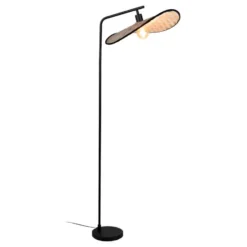 EGLO Marywell Vloerlamp - E27 - Hout - Zwart/Bruin