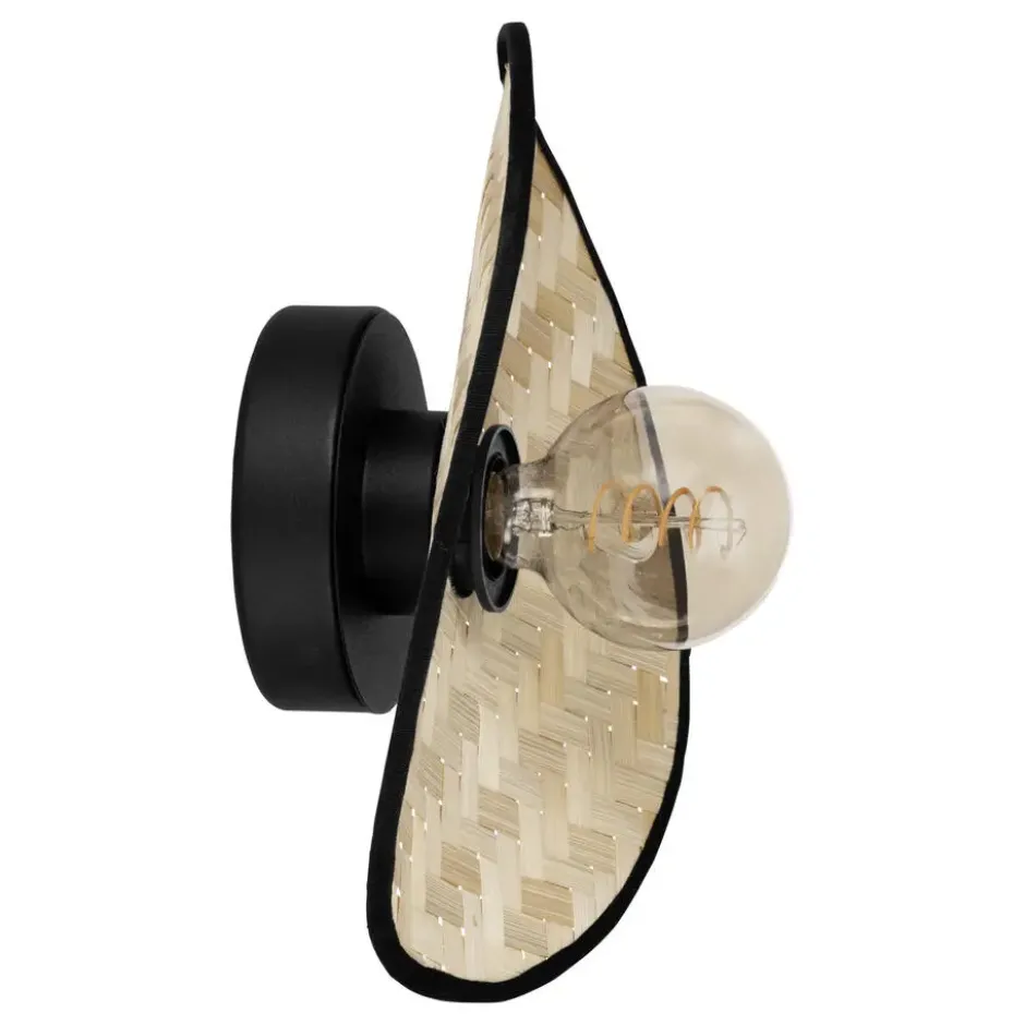 EGLO Marywell Wandlamp - E27 - Hout - Zwart/Bruin