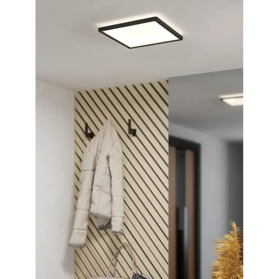 EGLO Minerario Plafonnière - LED - Kunststof - Zwart/Wit