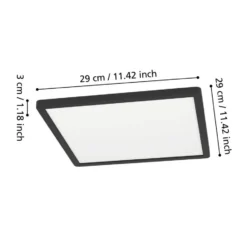 EGLO Minerario Plafonnière - LED - Kunststof - Zwart/Wit