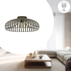 EGLO Mogano 3 Plafondlamp - E27 - Ø 43 cm - Brons - Staal