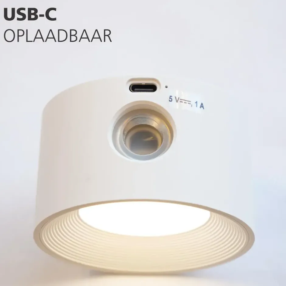 EGLO Muraglie Wandlamp - Oplaadbaar - LED - Ø 7.5 cm - Wit