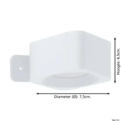 EGLO Muraglie Wandlamp - Oplaadbaar - LED - 7.5 cm - Wit
