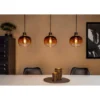 EGLOOilellaHanglamp-E27-95cm-Amber glas - Zwart