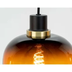EGLOOilellaHanglamp-E27-95cm-Amber glas - Zwart
