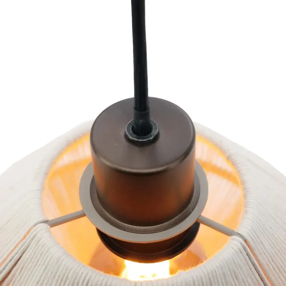 EGLO Orimini Hanglamp - E27 - Ø 48 cm - Crème/Brons - Textiel