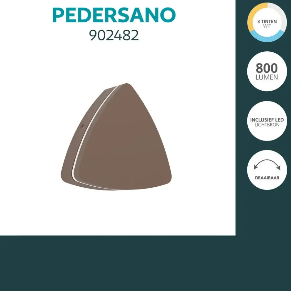 EGLO Pedersano Wandlamp buiten - LED - Roestbruin