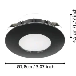 EGLO Pineda Inbouwlamp - LED - Ø 16.5 cm - Zwart
