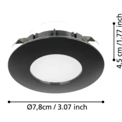 EGLO Pineda Inbouwlamp - LED - Ø 16.5 cm - Zwart