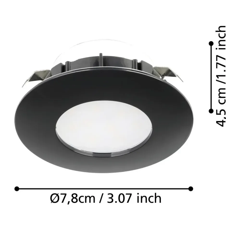 EGLO Pineda Inbouwlamp - LED - Ø 16.5 cm - Zwart