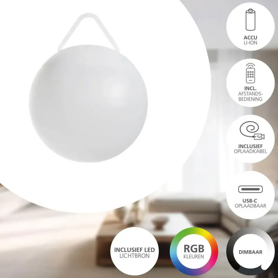 EGLO Poggiobello Tafellamp buiten - LED - Wit