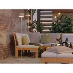 EGLO Roccanova-L Vloerlamp - Solar - 120 cm - Wit - Oplaadbaar