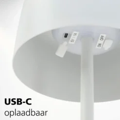 EGLO Roccanova-L Vloerlamp - Solar - 120 cm - Wit - Oplaadbaar