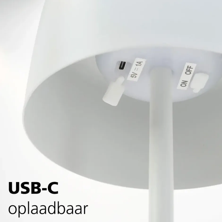 EGLO Roccanova-L Vloerlamp - Solar - 120 cm - Wit - Oplaadbaar