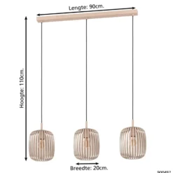 EGLORomazzinaHanglamp-E27-90cm-Zandkleur