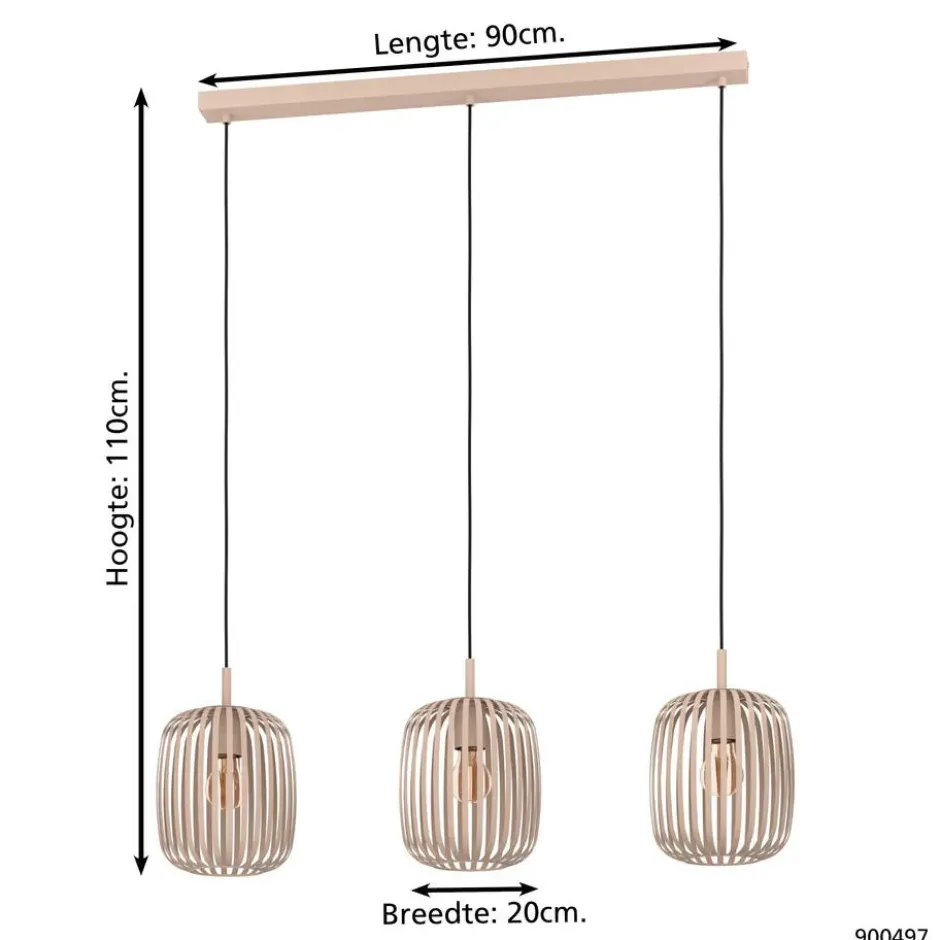 EGLORomazzinaHanglamp-E27-90cm-Zandkleur