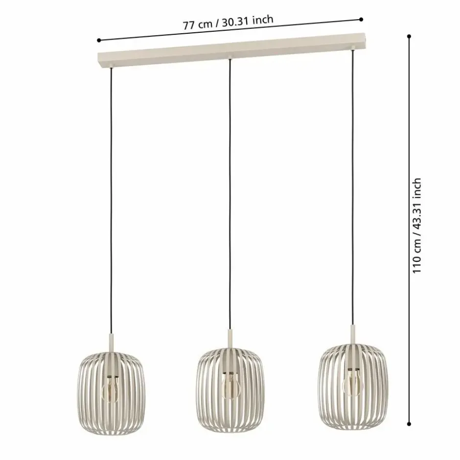 EGLORomazzinaHanglamp-E27-90cm-Zandkleur
