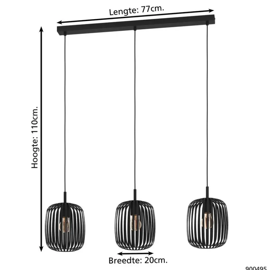 EGLORomazzinaHanglamp-E27-90cm-Zwart