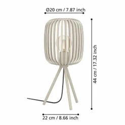 EGLO Romazzina Tafellamp - E27 - Ø 20 cm - Zandkleur