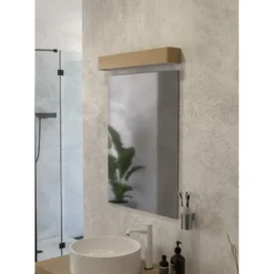 EGLO Sania 6 Wandlamp - LED - 62 cm - Bruin/Wit