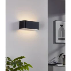 EGLO Sania 4 Wandlamp - LED - 20 cm - Zwart/Wit
