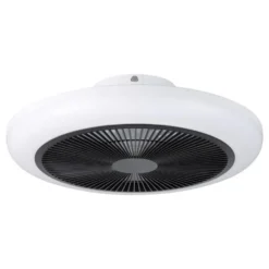 EGLO Sayulita 1 Plafondlamp met ventilator - 46 cm - Zwart/Wit - 3 Standen