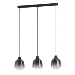 EGLO Sedbergh Hanglamp - E27 - 90 cm - Zwart - Glas