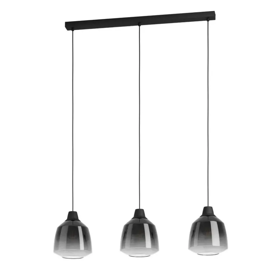 EGLO Sedbergh Hanglamp - E27 - 90 cm - Zwart - Glas