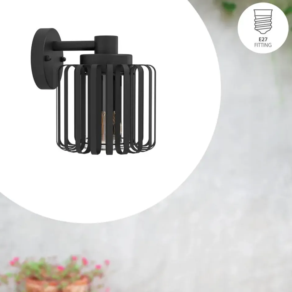 EGLO Selinus Wandlamp - E27 - Ø 19.5 cm - Zwart