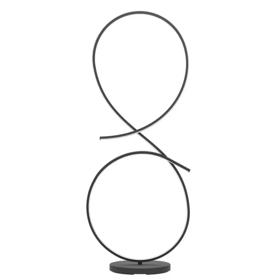 EGLO Serpins Vloerlamp - LED - 107 cm - Zwart/Wit