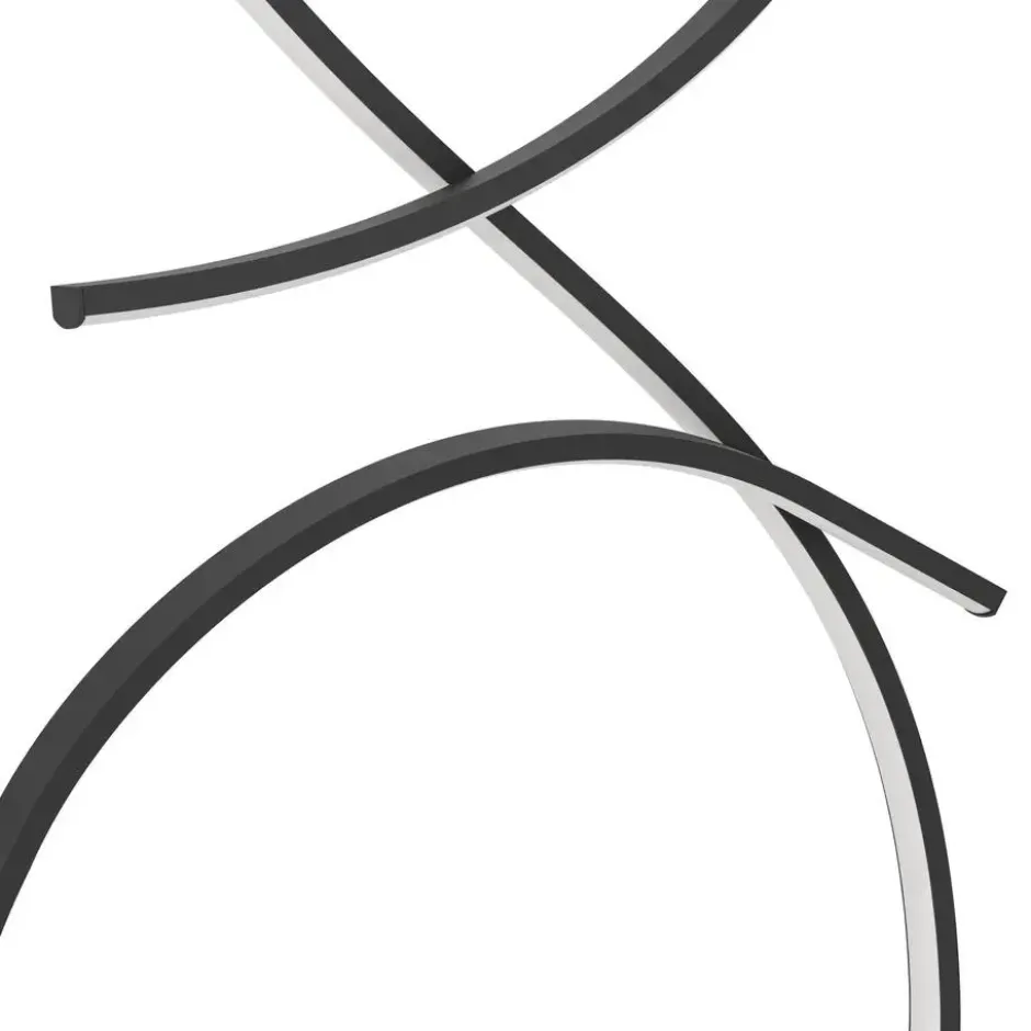 EGLO Serpins Vloerlamp - LED - 107 cm - Zwart/Wit
