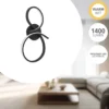 EGLO Serpins Wandlamp - LED - 40 cm - Zwart/Wit