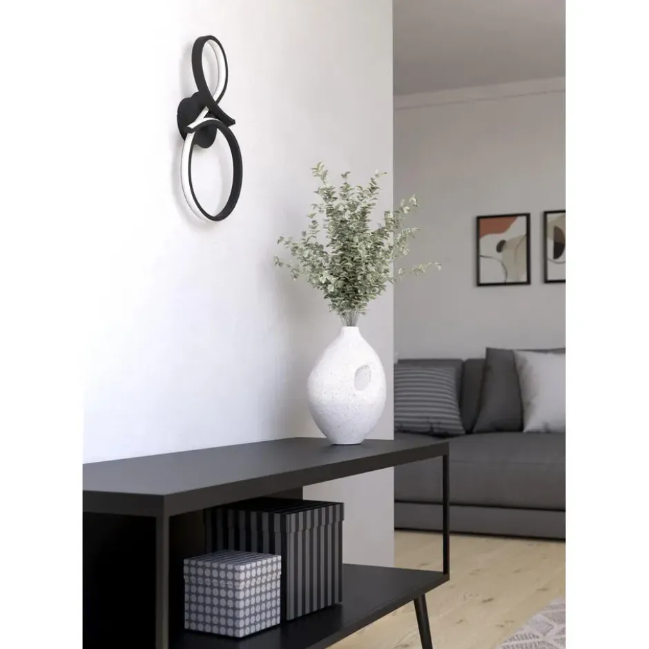 EGLO Serpins Wandlamp - LED - 40 cm - Zwart/Wit