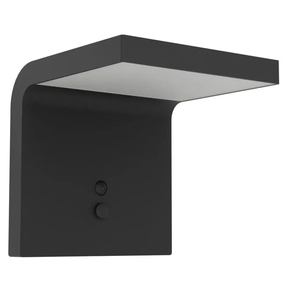 EGLO Spiante Solar Wandlamp - LED - 14 cm - Zwart/Wit
