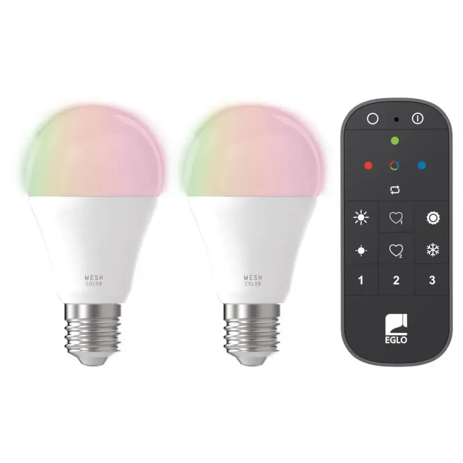 EGLO starter-z Starterspakket - 2x E27 RGB LED lampen - Afstandsbediening