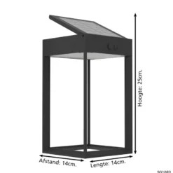 EGLO Suzzara Solar Wandlamp - LED - 25 cm - Zwart